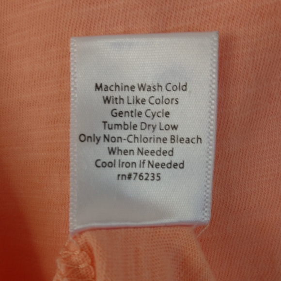 Coral Bay XL Light Tangerine/Coral Embellished Tee - Picture 5 of 5